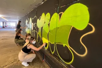 Junggesellinnenabschied Wandbild für Lea in Stuttgart